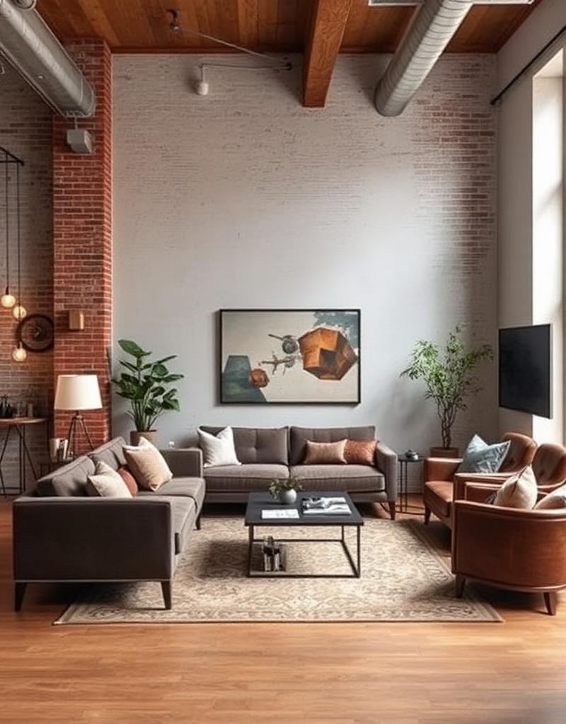 Same loft furnished with Pearl AI suggestions
