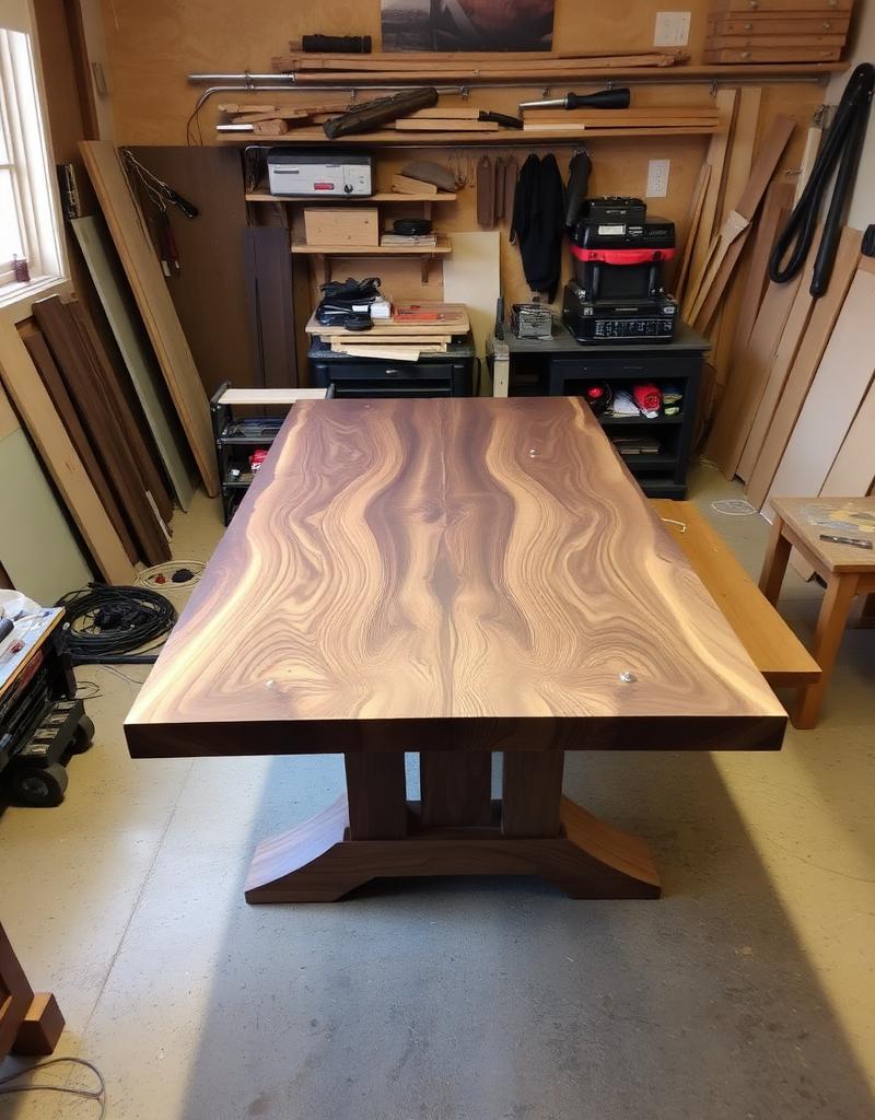 Pearl custom dining tables workshop sample