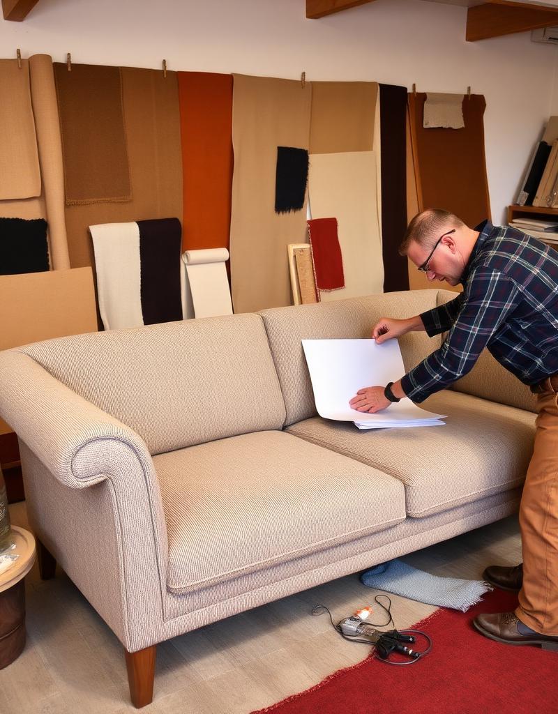 Pearl custom sofas workshop sample
